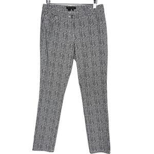 Sachin + Babi Womens Size 2 Black White Printed Skinny Pants Cotton Stretch
